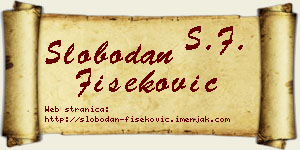 Slobodan Fišeković vizit kartica
